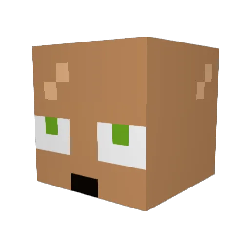 bivestew Minecraft avatar head, 3D render