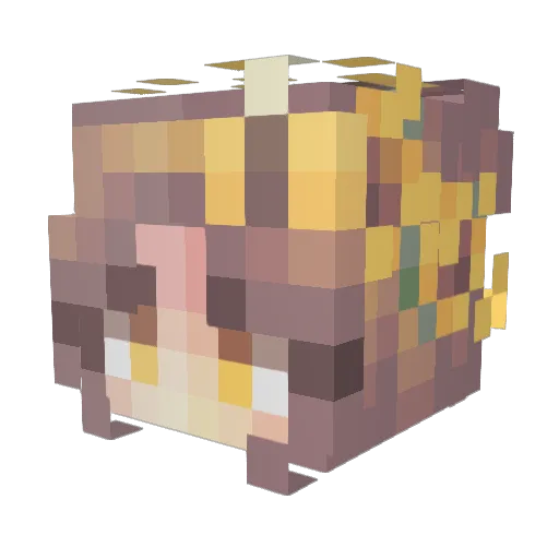 bixbeee Minecraft avatar head, 3D render