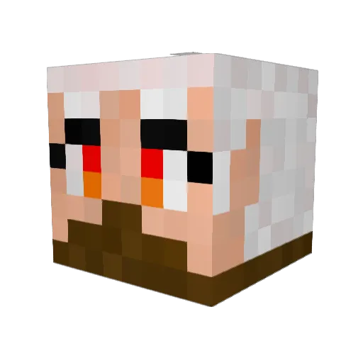 bixiebee Minecraft avatar head, 3D render
