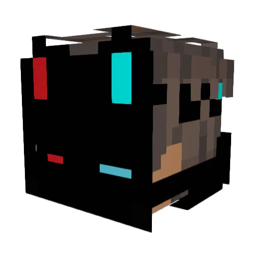 biyoree Minecraft avatar head, 3D render