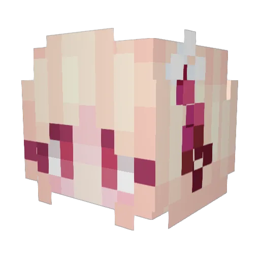 bizarre_circus Minecraft avatar head, 3D render