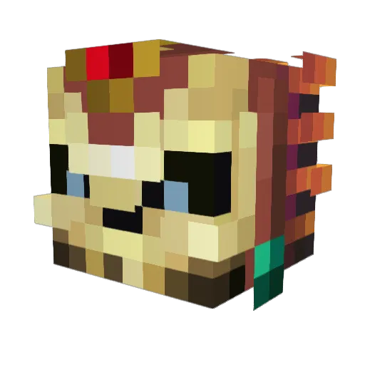 bizio3d Minecraft avatar head, 3D render
