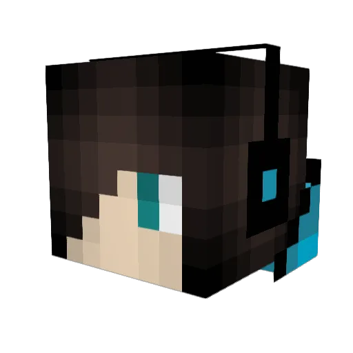 bizzlebuzzle Minecraft avatar head, 3D render