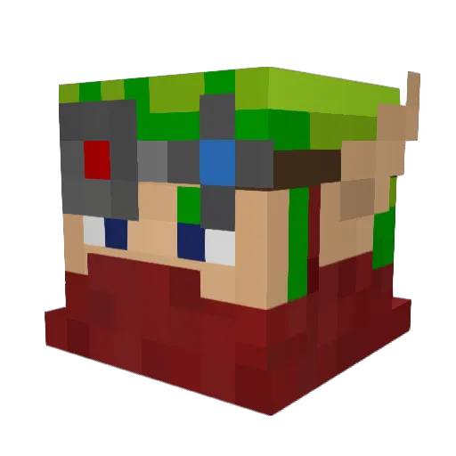 bizzy12100 Minecraft avatar head, 3D render