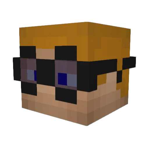 bj9 Minecraft avatar head, 3D render