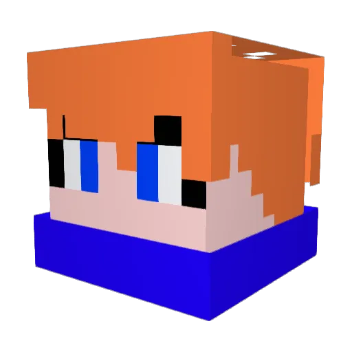 bjTact Minecraft avatar head, 3D render