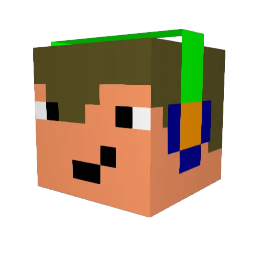 bjacocz Minecraft avatar head, 3D render