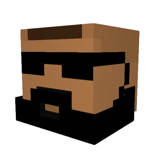 bjafito Minecraft avatar head, 3D render