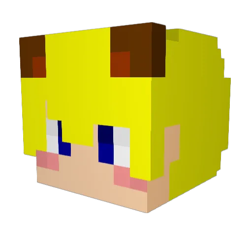 bjakma Minecraft avatar head, 3D render