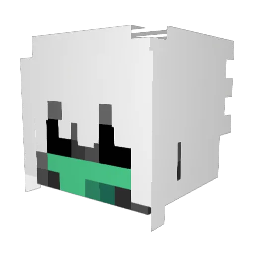 bjamaic Minecraft avatar head, 3D render