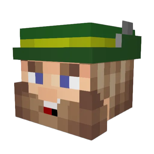 bjebs Minecraft avatar head, 3D render