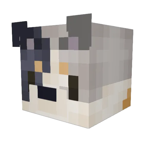 bjornekat Minecraft avatar head, 3D render