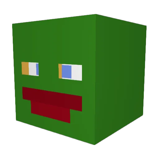 bjurbo Minecraft avatar head, 3D render