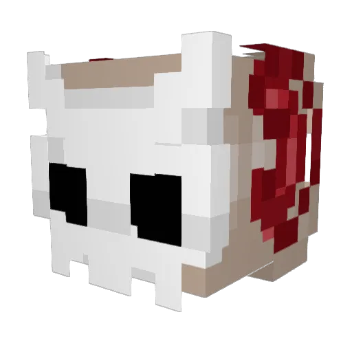 bjuster Minecraft avatar head, 3D render