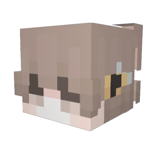bk_raiths_Tiki Minecraft avatar head, 3D render