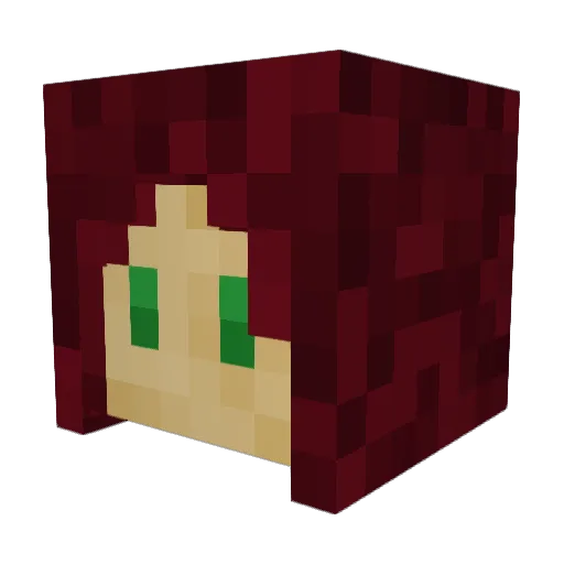 bkayw Minecraft avatar head, 3D render