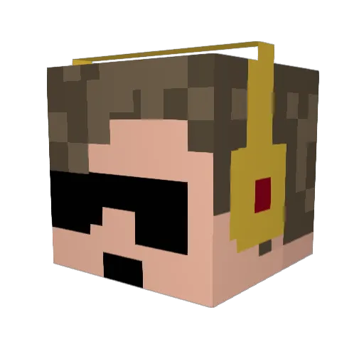 bkg007 Minecraft avatar head, 3D render