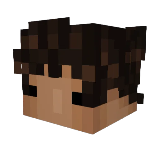 bkkk_ Minecraft avatar head, 3D render
