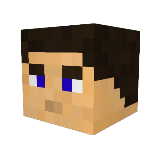 bksrocks Minecraft avatar head, 3D render