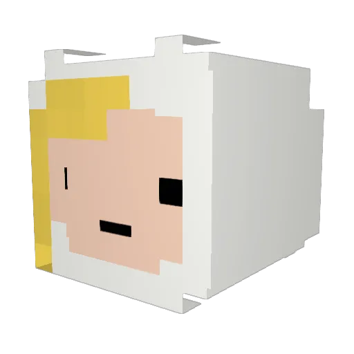 bl0777 Minecraft avatar head, 3D render