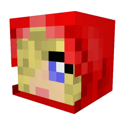 bl0ckg1rl Minecraft avatar head, 3D render