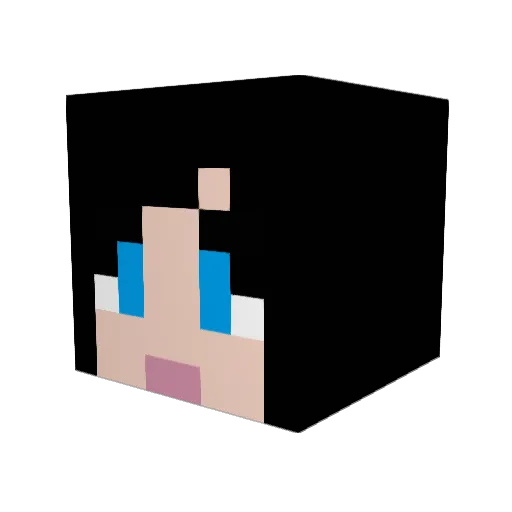 bl4ckface Minecraft avatar head, 3D render