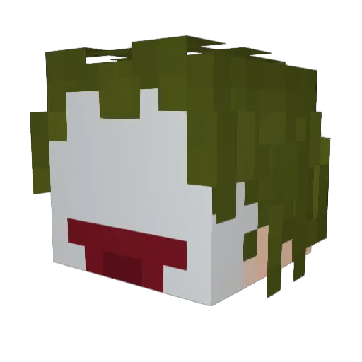 bl4nkface Minecraft avatar head, 3D render