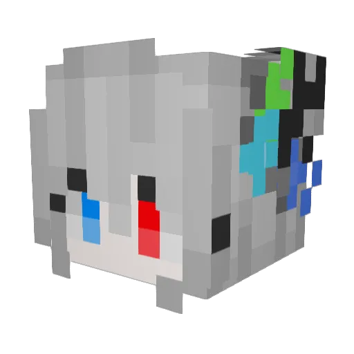 bl_rock Minecraft avatar head, 3D render