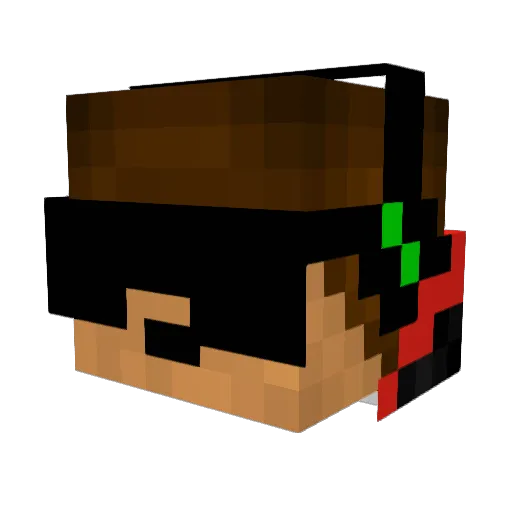 bl_st Minecraft avatar head, 3D render
