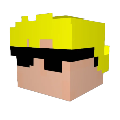 blabberbot01 Minecraft avatar head, 3D render