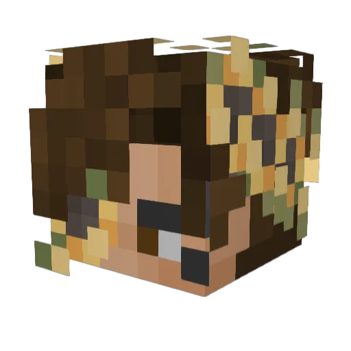 blabbermouff Minecraft avatar head, 3D render