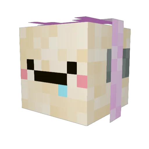 blablablabruh Minecraft avatar head, 3D render