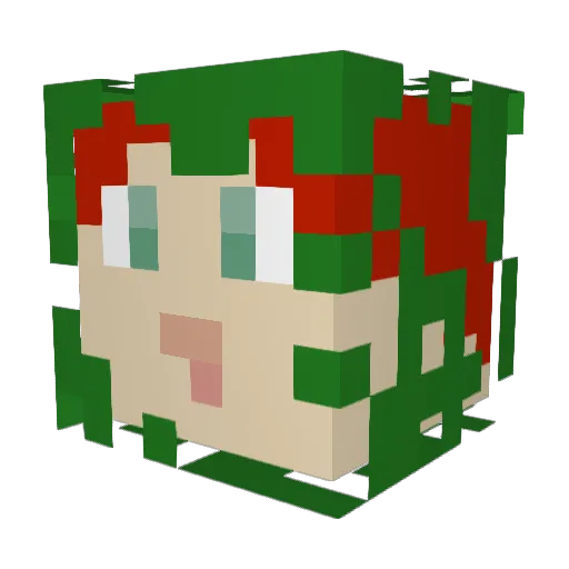 blabladoor Minecraft avatar head, 3D render