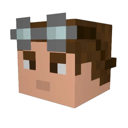 blablajev Minecraft avatar head, 3D render
