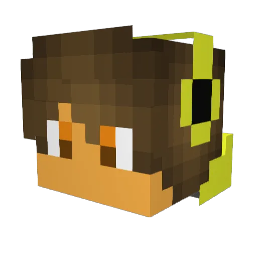blachomacho Minecraft avatar head, 3D render