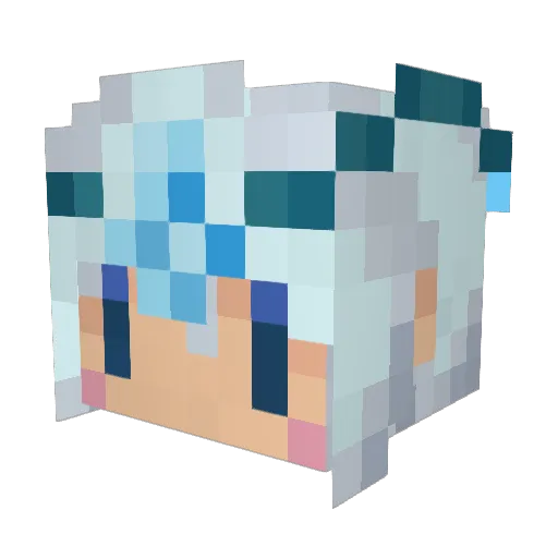 black0121 Minecraft avatar head, 3D render