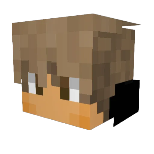 black187 Minecraft avatar head, 3D render