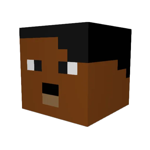 black18magic Minecraft avatar head, 3D render
