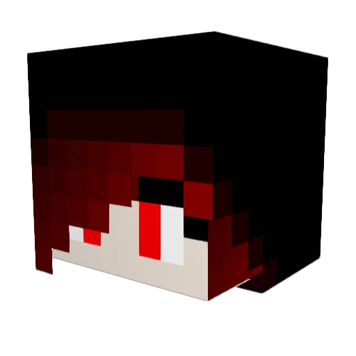 black4magic Minecraft avatar head, 3D render