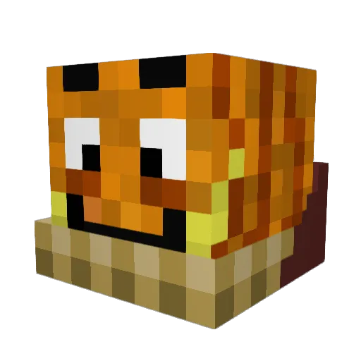 black5468 Minecraft avatar head, 3D render