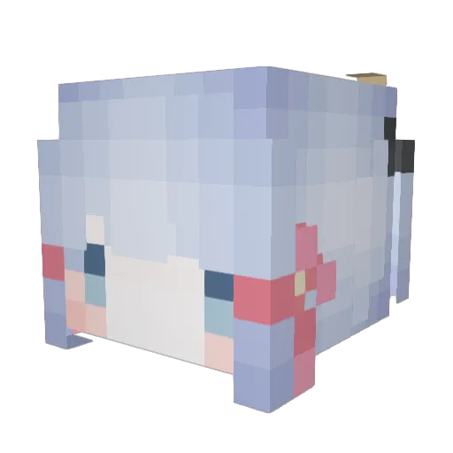 black585 Minecraft avatar head, 3D render