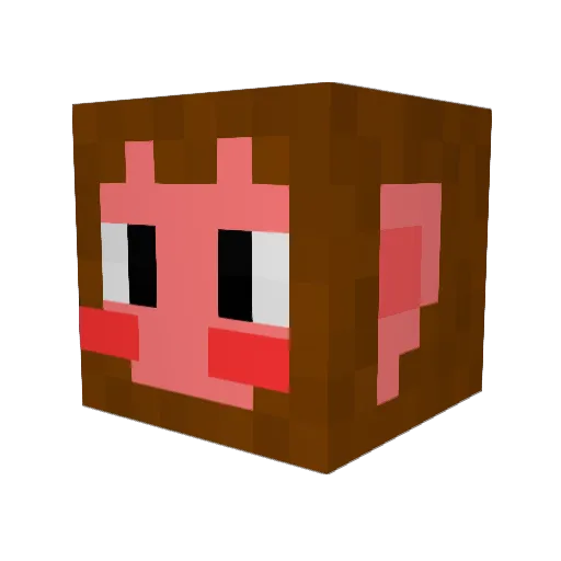 blackMM Minecraft avatar head, 3D render