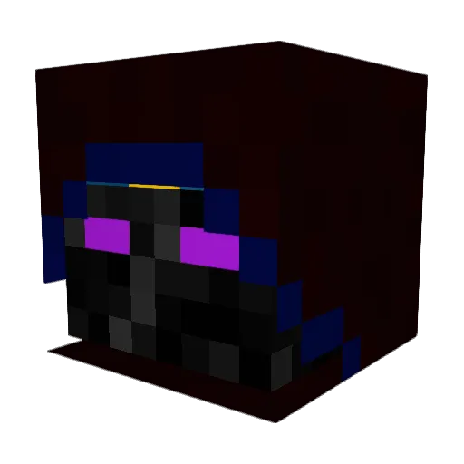 blackNightmare Minecraft avatar head, 3D render