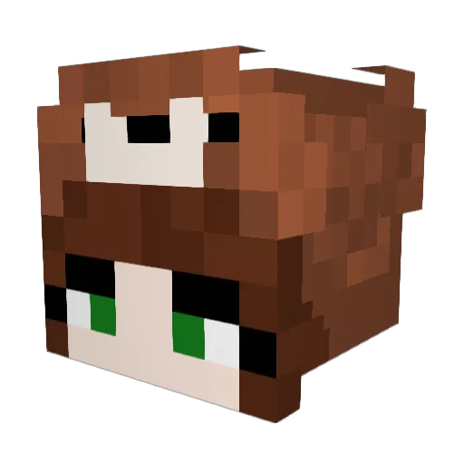 blackVivien Minecraft avatar head, 3D render