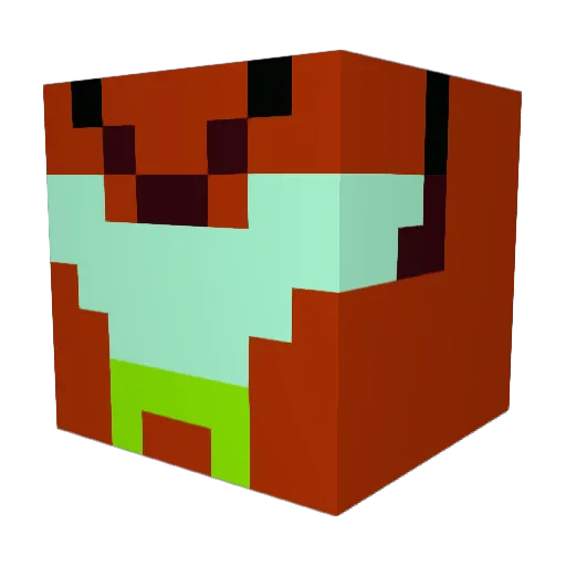 black_75 Minecraft avatar head, 3D render
