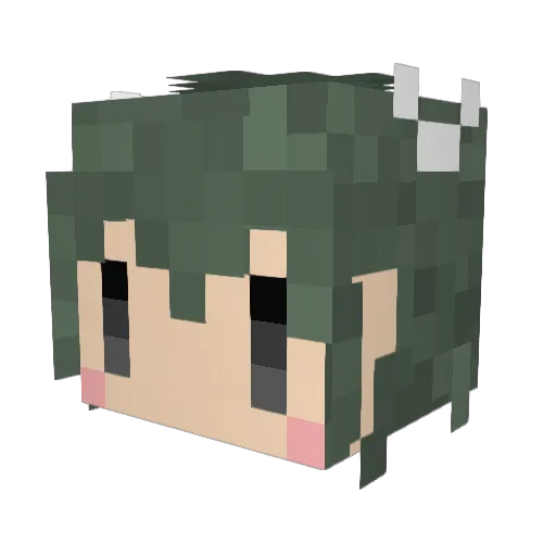 black__currant Minecraft avatar head, 3D render