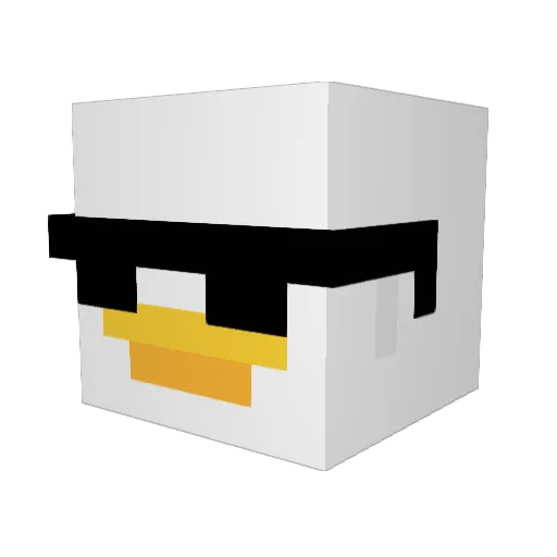 black_bunny Minecraft avatar head, 3D render
