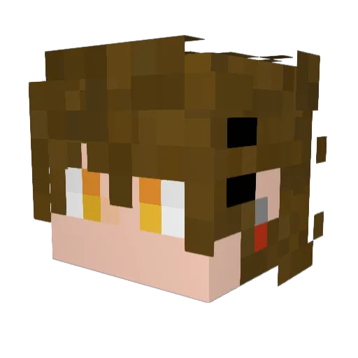 black_charo Minecraft avatar head, 3D render