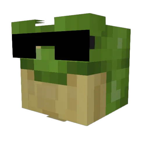black_cherepuh Minecraft avatar head, 3D render