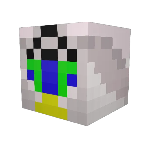 black_domi Minecraft avatar head, 3D render